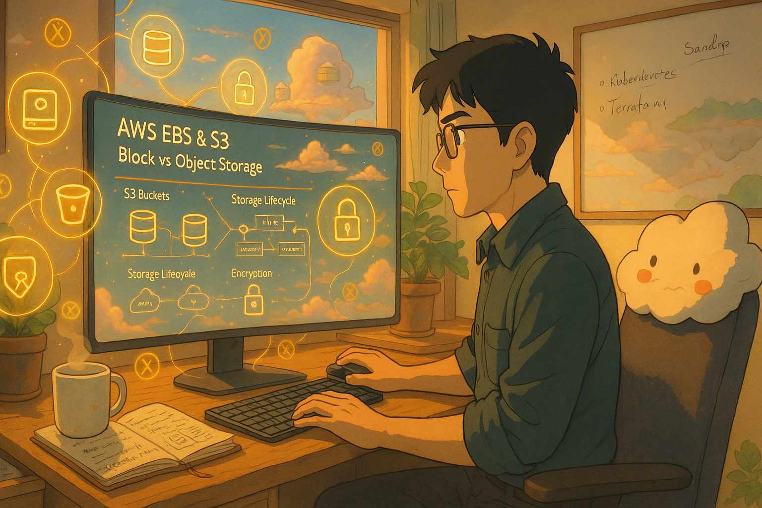 AWS EBS & S3 – Block vs Object Storage, Lifecycle, Encryption