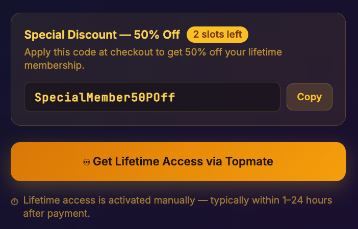 Discount Code Banner